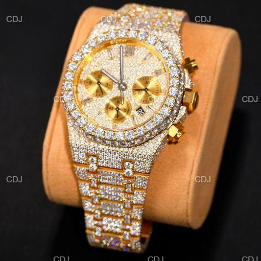 Hip Hop Iced Out AP Royal Oak Chronograph Watch customdiamjewel