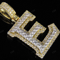 1.5" 1.75 CTW 18k Solid Gold 'E' Initial Custom Letter Diamond Pendant CustomDiamJewel