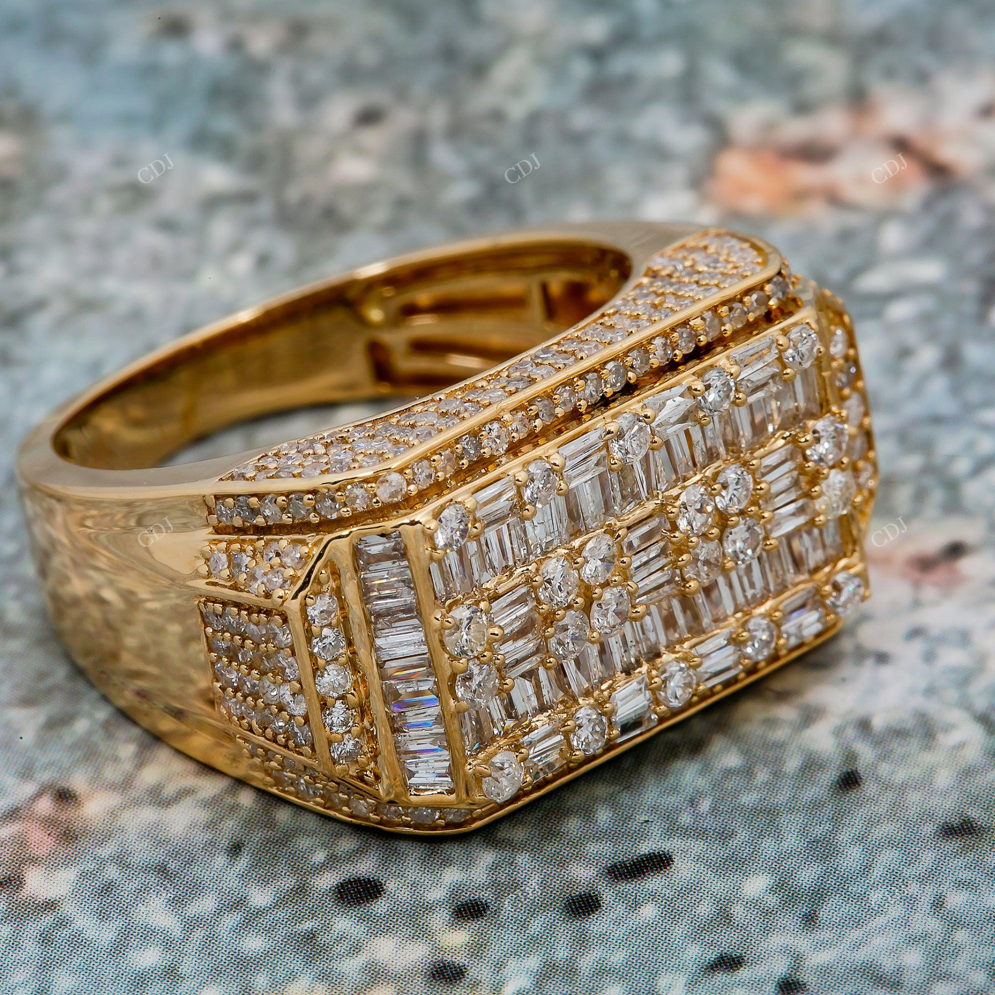 925 Sterling Silver Baguette Moissanite Hip Hop Ring hip hop jewelry customdiamjewel