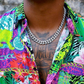 Sterling Silver Iced Out Hip Hop Men Cuban Link Chain  customdiamjewel   