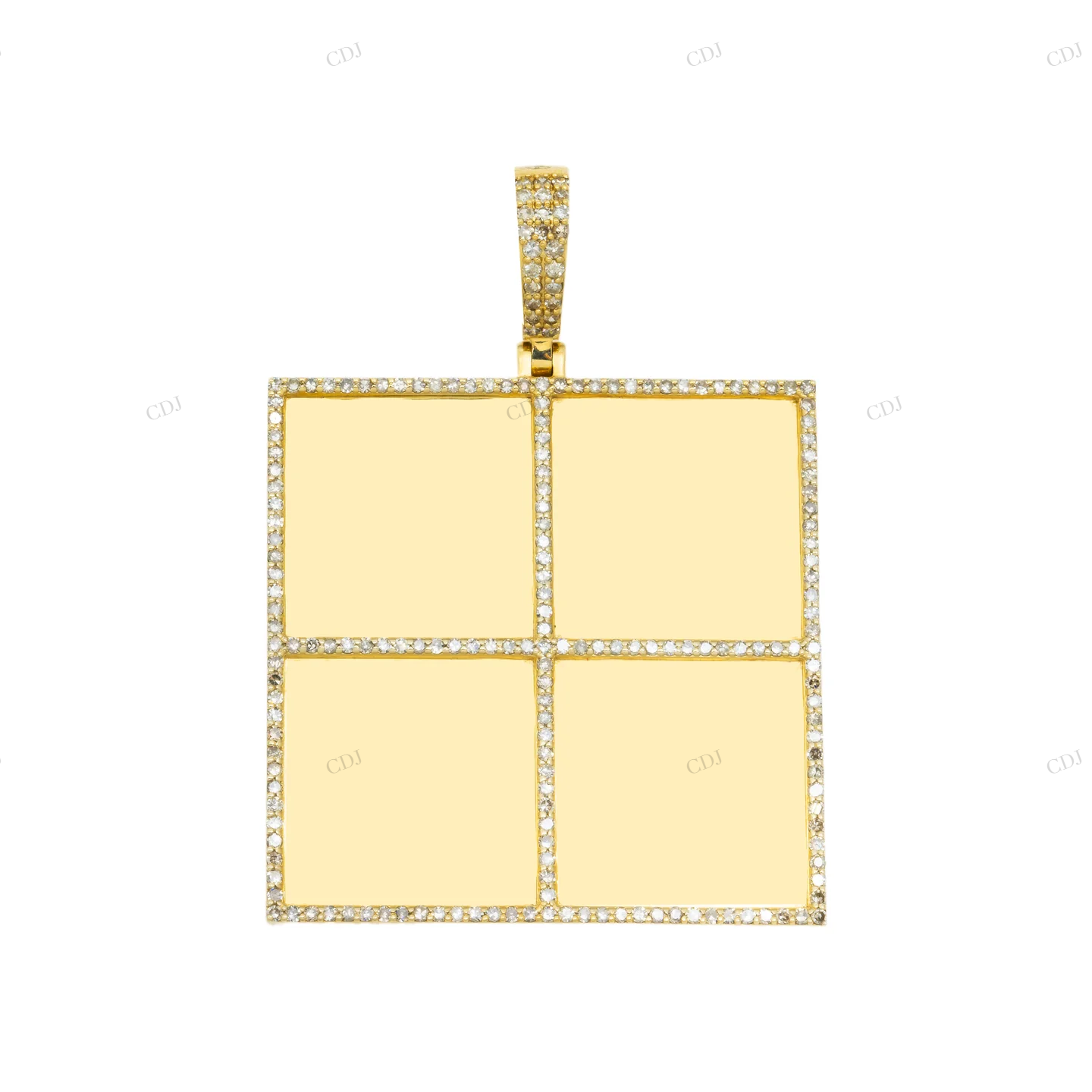 2.4 Inch Multi Square Moissanite Photo Pendant hip hop jewelry customdiamjewel