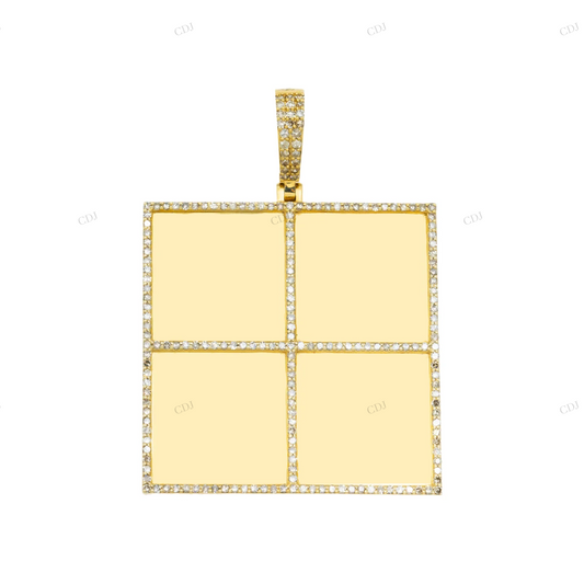 2.4 Inch Multi Square Moissanite Photo Pendant hip hop jewelry customdiamjewel