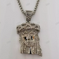 Custom Hip Hop Sterling Silver Jesus Pendant hip hop jewelry CustomDiamJewel