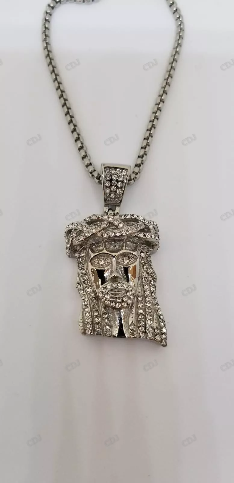 Custom Hip Hop Sterling Silver Jesus Pendant hip hop jewelry CustomDiamJewel