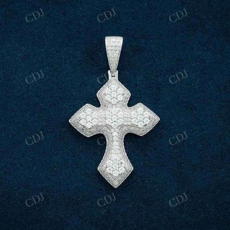 Fully Iced Out Diamond Syriac Cross Pendant  customdiamjewel   