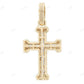 Two Tone Gold Cross Lab Grown Diamond Pendant Hip Hop Pendent customdiamjewel