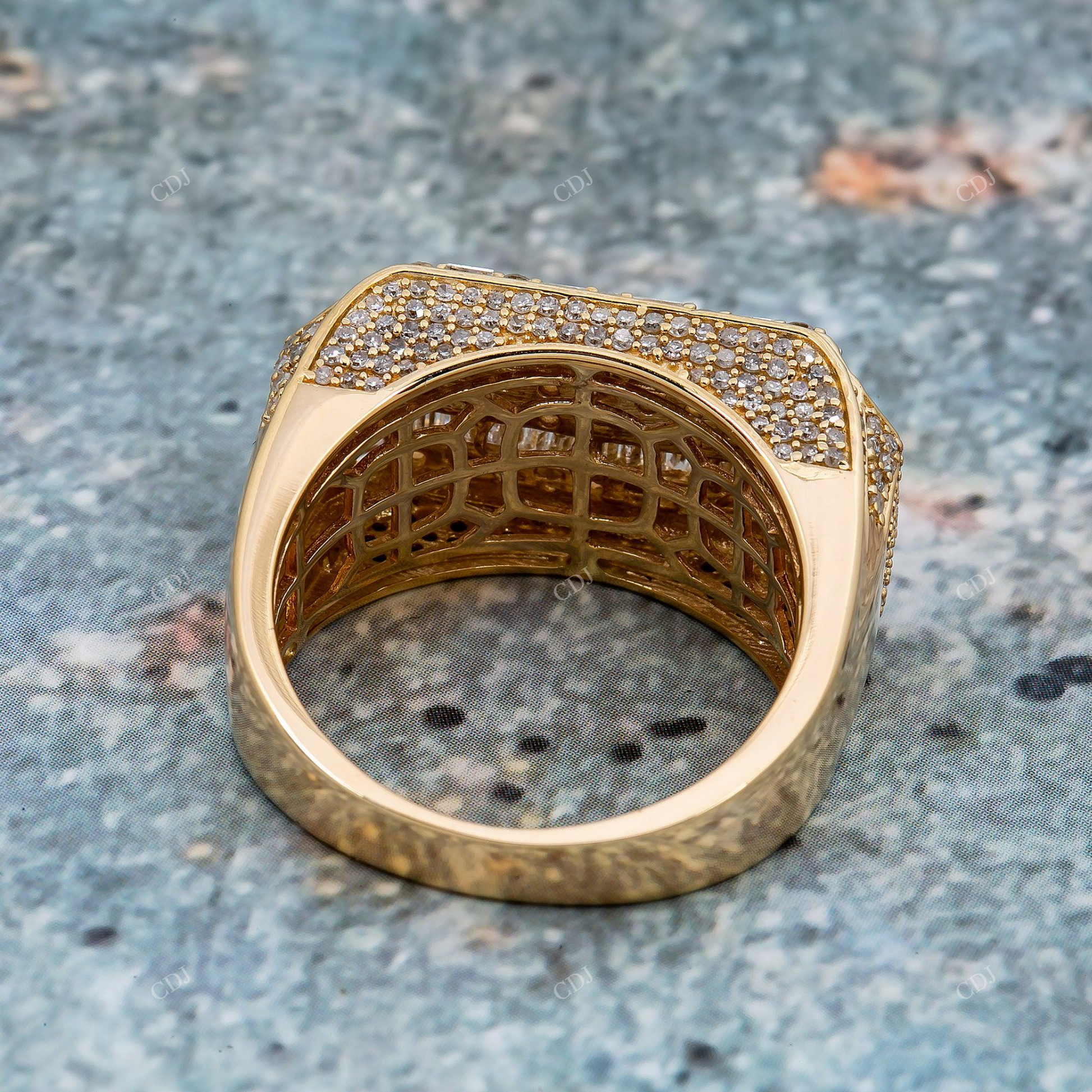 925 Sterling Silver Baguette Moissanite Hip Hop Ring hip hop jewelry customdiamjewel