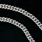 Sterling Silver Iced Out Hip Hop Men Cuban Link Chain  customdiamjewel   