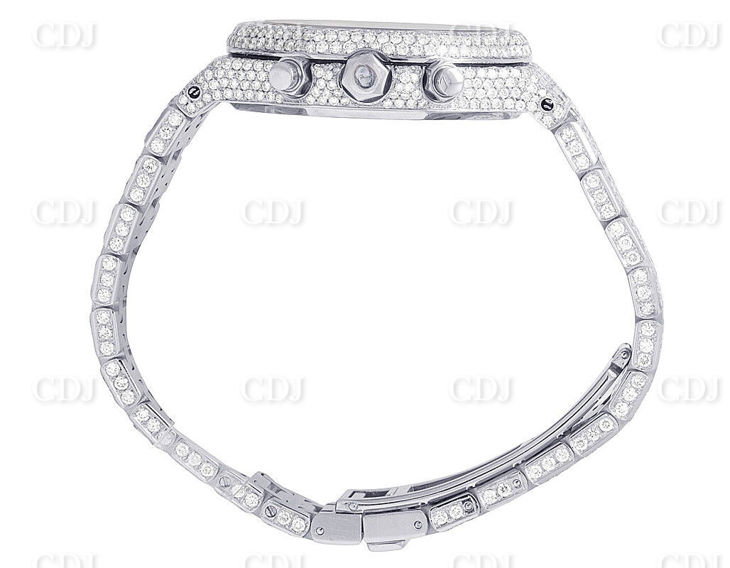 Mens Audemars Piguet Royal Oak Chrono Moissanite Diamond Watch customdiamjewel