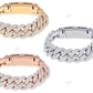 17MM Silver Moissanite Chunky Cuban Bracelet hip hop jewelry customdiamjewel