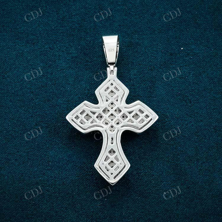 Fully Iced Out Diamond Syriac Cross Pendant  customdiamjewel   