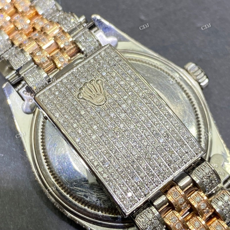 41mm Rolex Arabic Dial Moissanite Watch For Men customdiamjewel