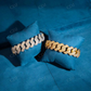 20MM 3 Row Gold Cuban Link Bracelet hip hop jewelry customdiamjewel   