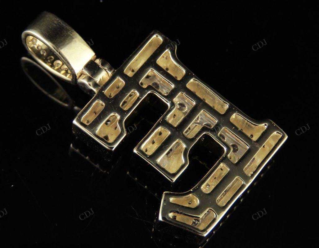 1.5" 1.75 CTW 18k Solid Gold 'E' Initial Custom Letter Diamond Pendant CustomDiamJewel