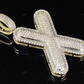 1.4" 0.90 CTW 14K Gold Natural Diamond Initial X Letter Pendant CustomDiamJewel