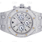 Mens Audemars Piguet Royal Oak Chrono Moissanite Diamond Watch customdiamjewel
