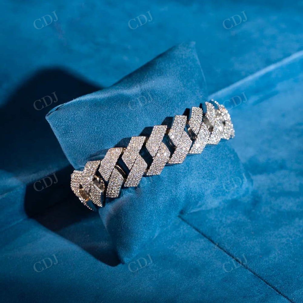 20MM 3 Row Gold Cuban Link Bracelet hip hop jewelry customdiamjewel   