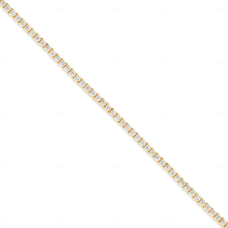 Lab Grown Diamond 10K Solid Gold Tennis Bracelet CustomDiamJewel
