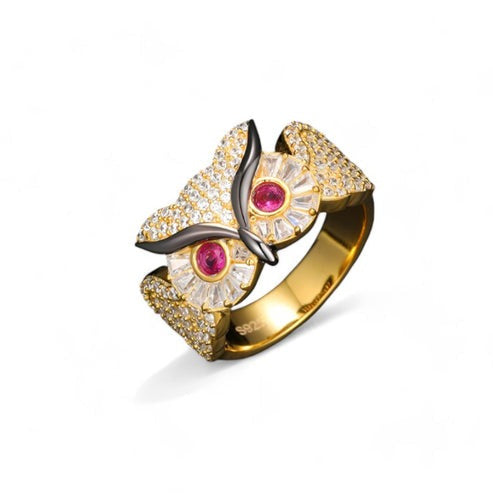Custom Handmade VVS Diamond Owl Ring For Men's hip hop jewelry CustomDiamJewel