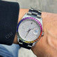 Rainbow Bezel Rolex Iced Out Moissanite Watch customdiamjewel