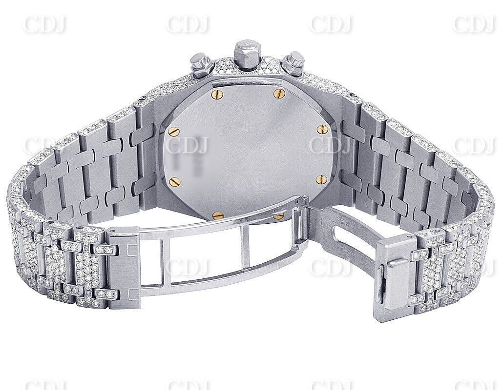 Mens Audemars Piguet Royal Oak Chrono Moissanite Diamond Watch customdiamjewel