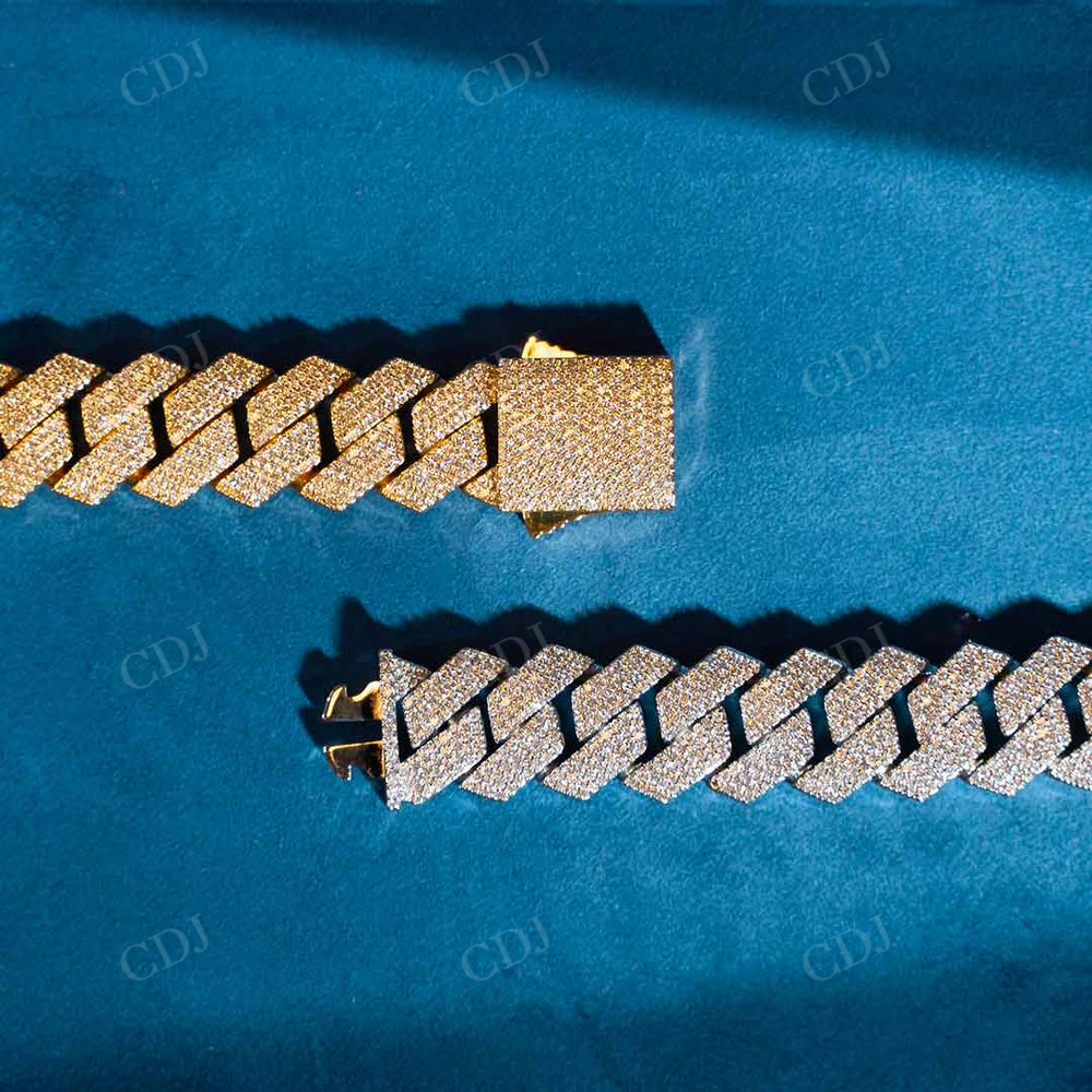 20MM 3 Row Gold Cuban Link Bracelet hip hop jewelry customdiamjewel   