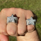 White Gold Ster Iced Hip Hop Ring  customdiamjewel   