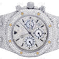 Mens Audemars Piguet Royal Oak Chrono Moissanite Diamond Watch customdiamjewel