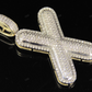 1.4" 0.90 CTW 14K Gold Natural Diamond Initial X Letter Pendant CustomDiamJewel