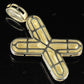 1.4" 0.90 CTW 14K Gold Natural Diamond Initial X Letter Pendant CustomDiamJewel