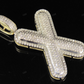 1.4" 0.90 CTW 14K Gold Natural Diamond Initial X Letter Pendant CustomDiamJewel