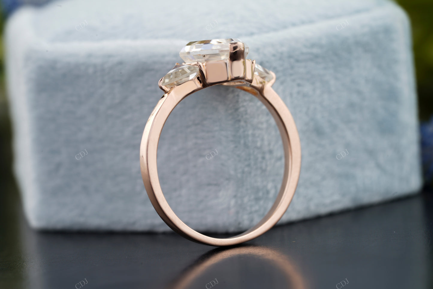 Hexagon Cut Lab-Grown Diamond Ring