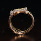 0.60CT Round Real Diamond Bow Wedding Band  customdiamjewel   