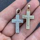 14K Gold Cross Crucifix Hip Hop Mens Pendant  customdiamjewel   