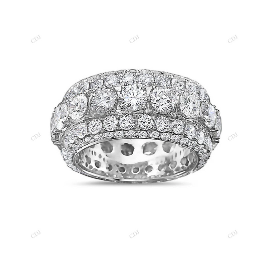 925 Silver Sterling Iced Out Eternity Ring hip hop jewelry customdiamjewel