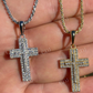 14K Gold Cross Crucifix Hip Hop Mens Pendant  customdiamjewel   