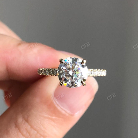 Round Cut Prong Set Lab Grown Diamond Ring