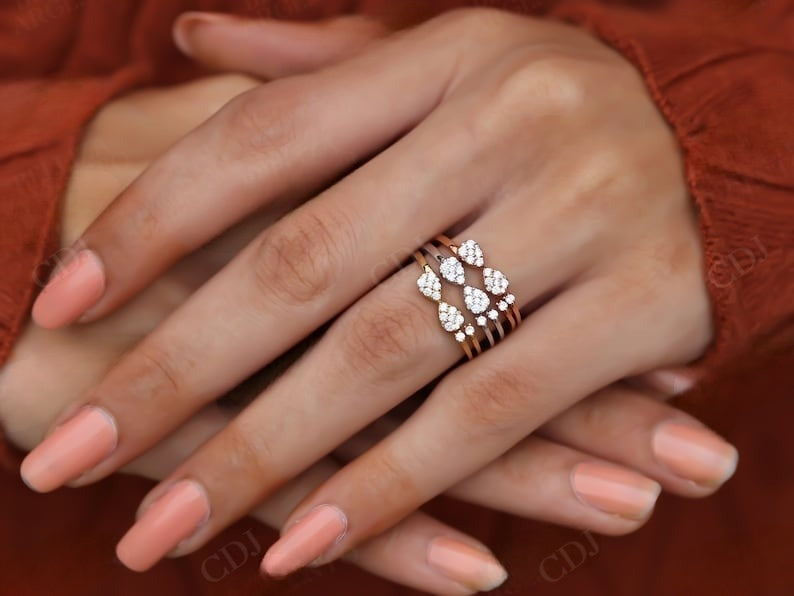 Bow Style 0.60CTW Lab Grown Wedding Band Woman  customdiamjewel   