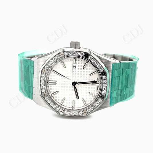 Full White Audemars Piguet Diamond On Bezel Watch customdiamjewel