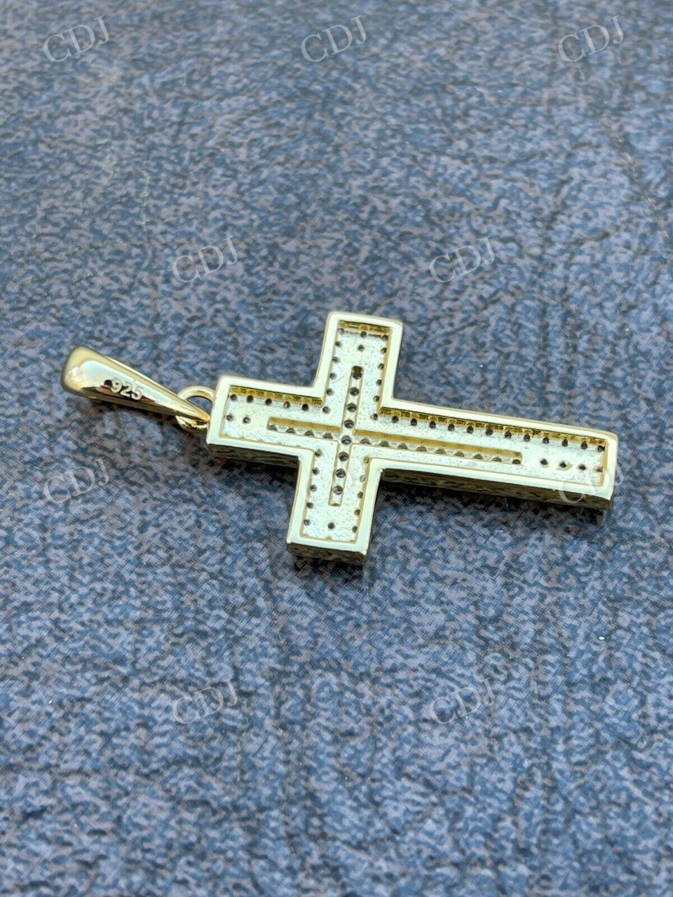14K Gold Cross Crucifix Hip Hop Mens Pendant  customdiamjewel   