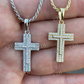 14K Gold Cross Crucifix Hip Hop Mens Pendant  customdiamjewel   