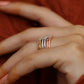 0.60CT Round Real Diamond Bow Wedding Band  customdiamjewel   