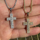 14K Gold Cross Crucifix Hip Hop Mens Pendant  customdiamjewel   