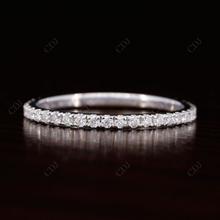 0.4CT Round Cut Real Diamond Full Eternity Wedding Band  customdiamjewel 10 KT Solid Gold White Gold VVS-EF