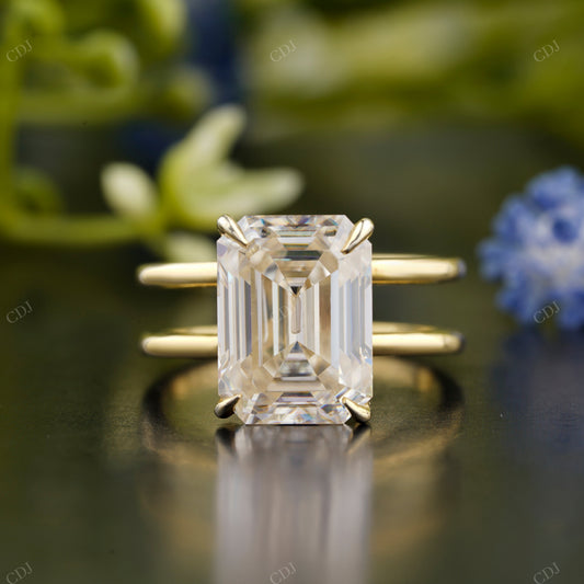 Emerald Lab-Grown Diamond Minimalist Ring
