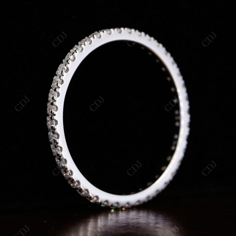 0.4CT Round Cut Real Diamond Full Eternity Wedding Band  customdiamjewel   
