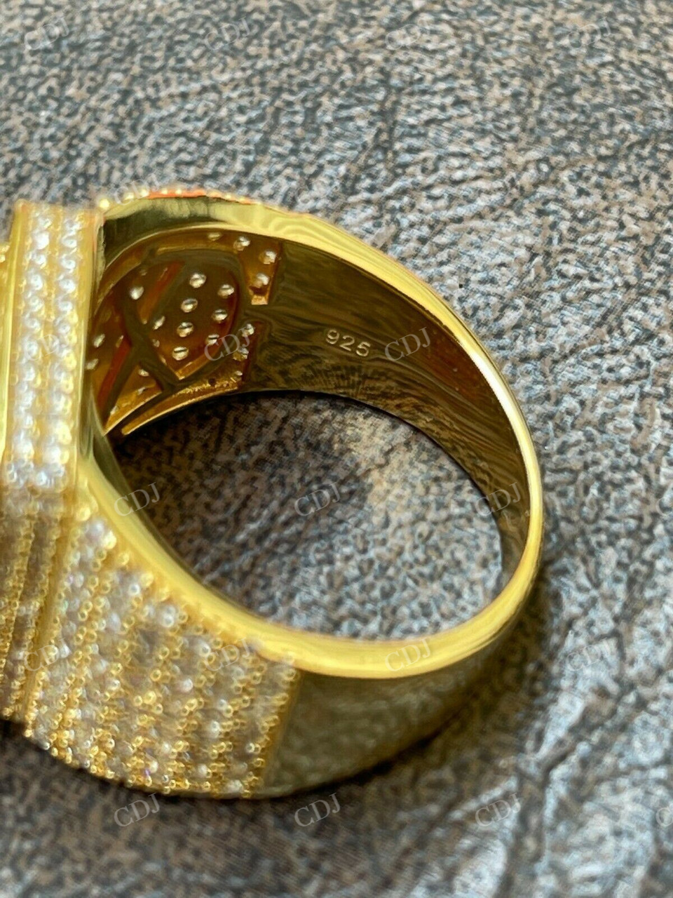 Mens Iced Diamond Hip Hop Ring  customdiamjewel   