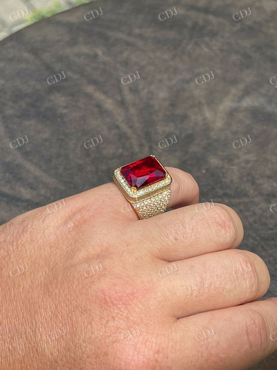Mens Iced Diamond Hip Hop Ring  customdiamjewel   