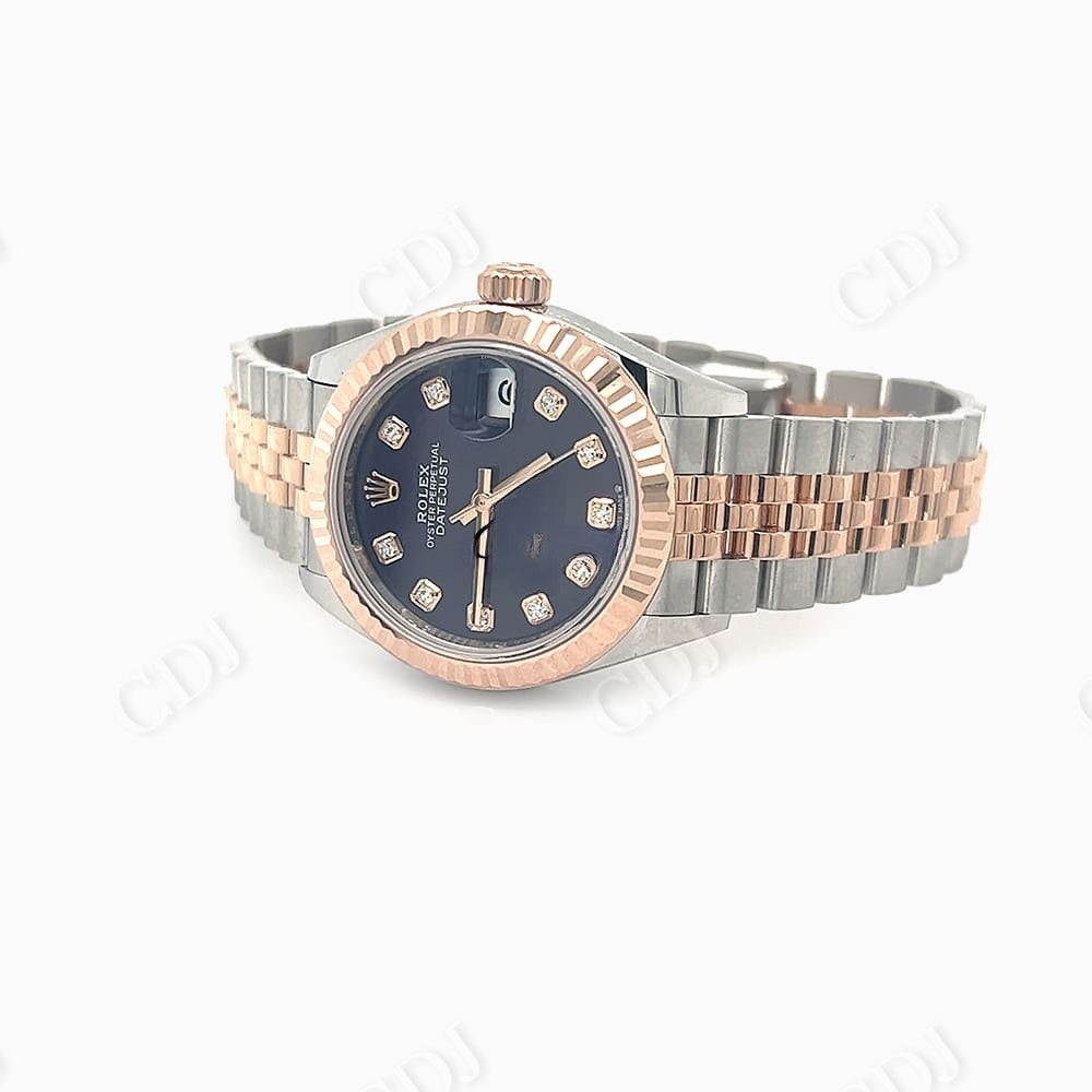 28MM Rolex Date Just Jubilee Watch for Ladies customdiamjewel