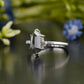 Salt and Pepper Hexagon Diamond Ring